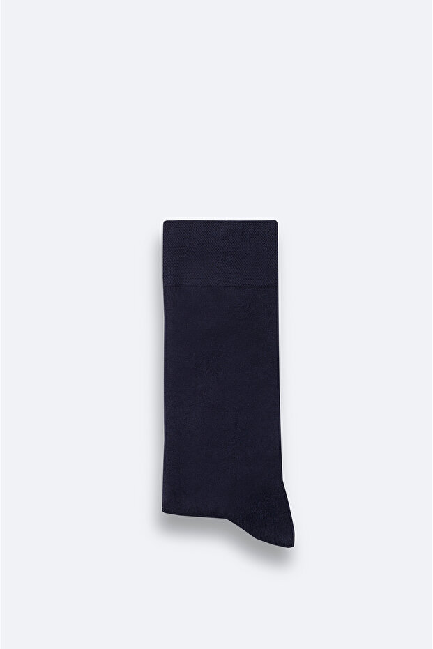 Men's Navy Blue Plain Bamboo Socks B008505