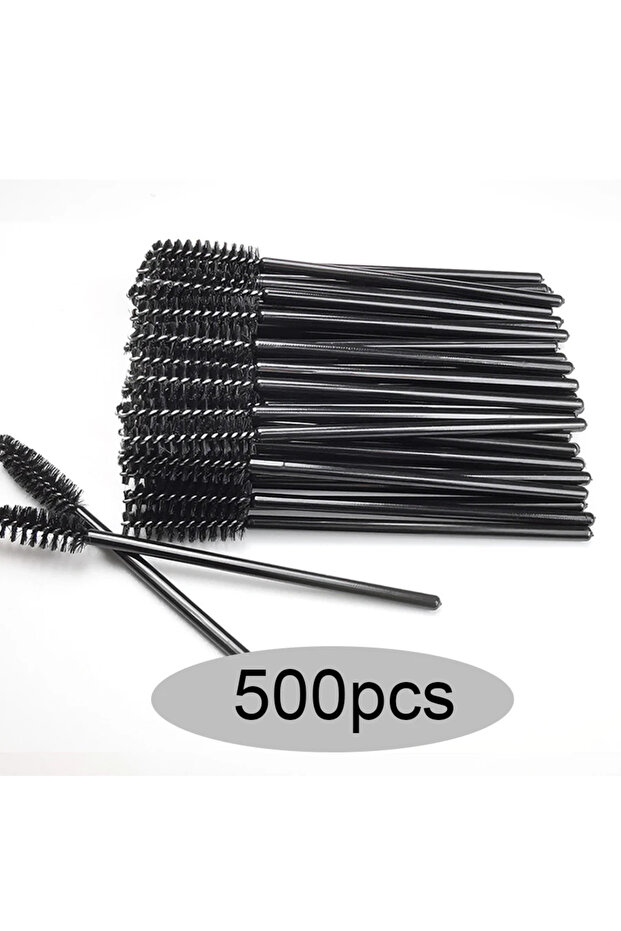 فرشاة حواجب ورموش سوداء بالكامل - 500 قطعة (50/100/300/500 قطعة)