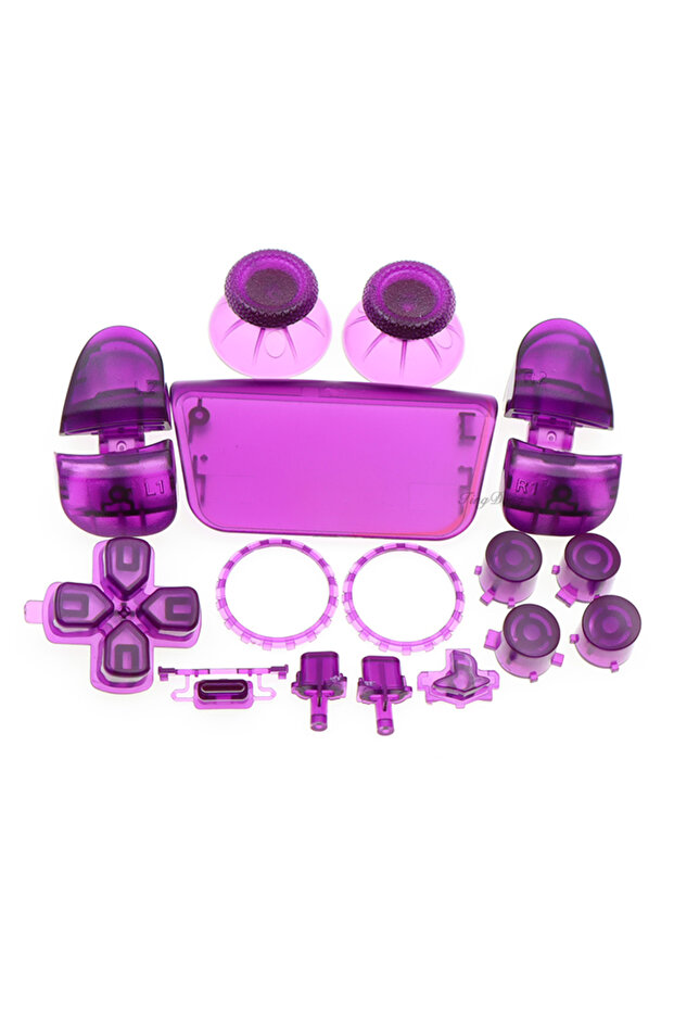 Clear Purple Full Set For PS5 V3.0 BDM-030 Controller Joysticks Cap L1 R1 L2 R2 Trigger Key Directio
