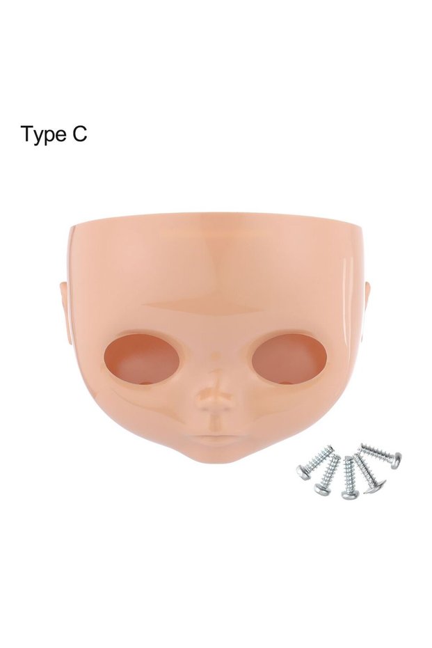 type C 1Pcs 1/6 Blyth Doll Factory 30cm Plastic Blyth DIY Doll Faceplate With Backplate Change Makeu