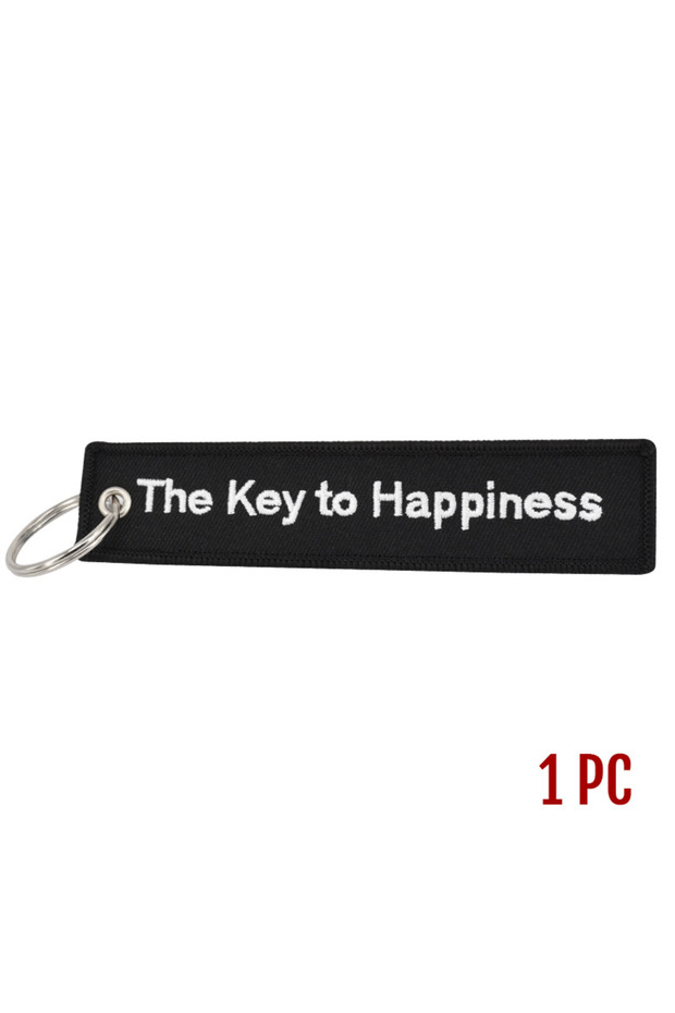 The Key To Happiness Fashion Motorcycle Cars Keychain Embroidery Real Men Like Curves Keyring Key Fo
