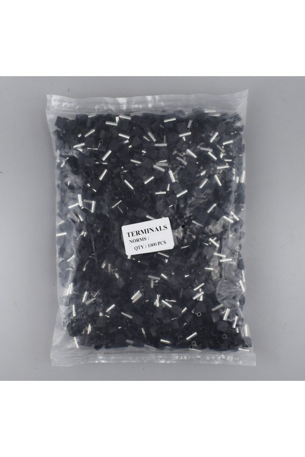 TE1508-1000PCS black TE0508 TE1508 TE2508 Tubular Crimp Terminal Electrical Wire Insulated Terminato