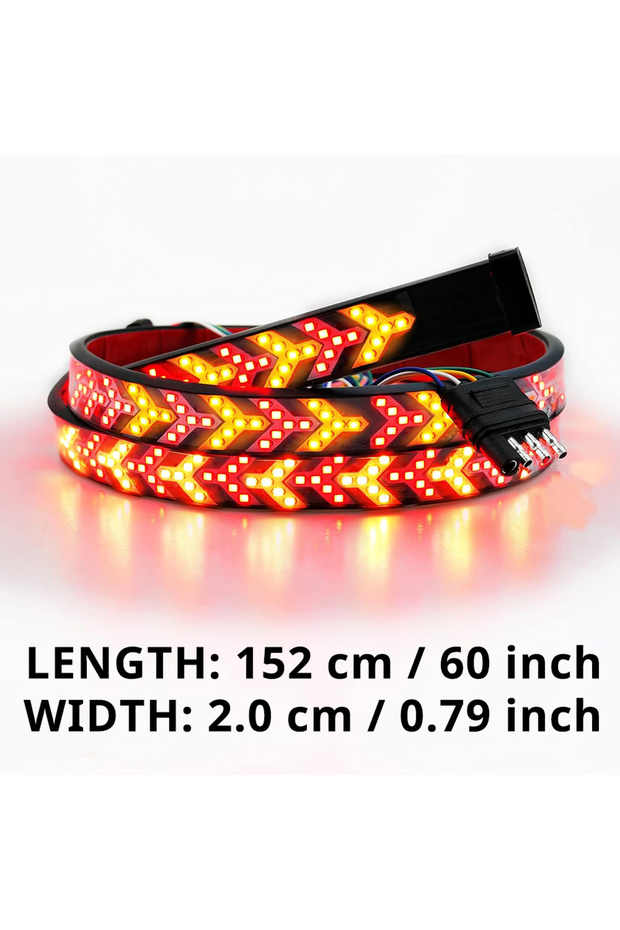 Plug and Play 60 inch 150 cm 48/60 Inch LED Pickup Tailgate Light Bar Fishbone Sequential Turn Signa