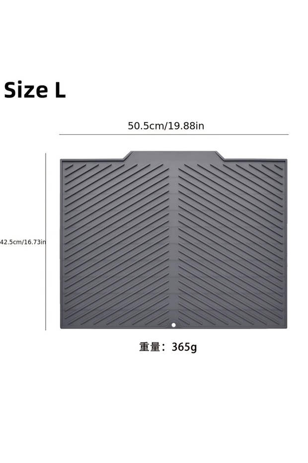 L 1pc Silicone Draining Pad Diversion Opening Slope Dish Cup Storage Pad Bathroom Water Filter Pad N