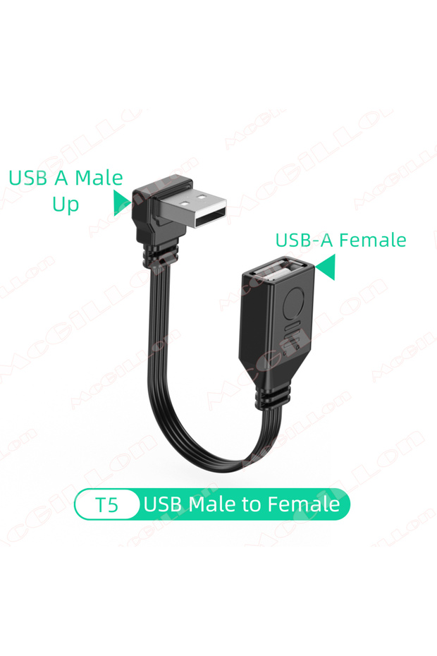 5CM T5 USB A M to F 5CM 10CM 15CM 30CM 90 Degree Up & Down & Left &Right Angled USB A Male to USB Fe