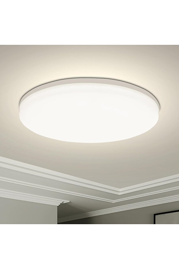 مصباح سقف LED عصري بطول 30 سم، إضاءة محايدة، موفر للطاقة، مناسب لغرف النوم، تصميم دائري