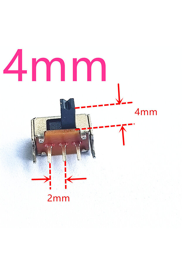 4mm handle 20pcs/lot 6 Sizes SK12D07 Toggle Switchs 3Pin PCB 2 Position 1P2T SPDT Miniature Slide Si