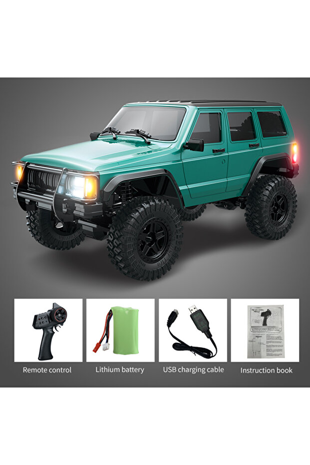 سيارة C8809 خضراء 1/18 RC 2.4G للتحكم عن بعد زاحفة 4WD كهربائية للتسلق على الطرق الوعرة نموذج سيارة ألعاب fo