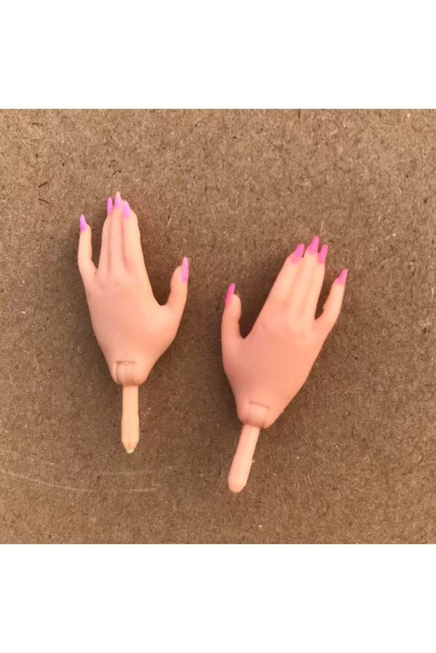 NO.13 white Big Fashion Sister 1/6 Doll Replacement Hands White Brown Black Skin Doll Parts Original