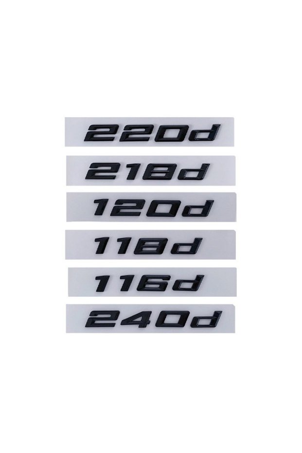 220d Glossy Black 3D Chrome Car Letters For 116d 118d 120d 130d 135d 218d 220d 240d F20 E87 F22 F23