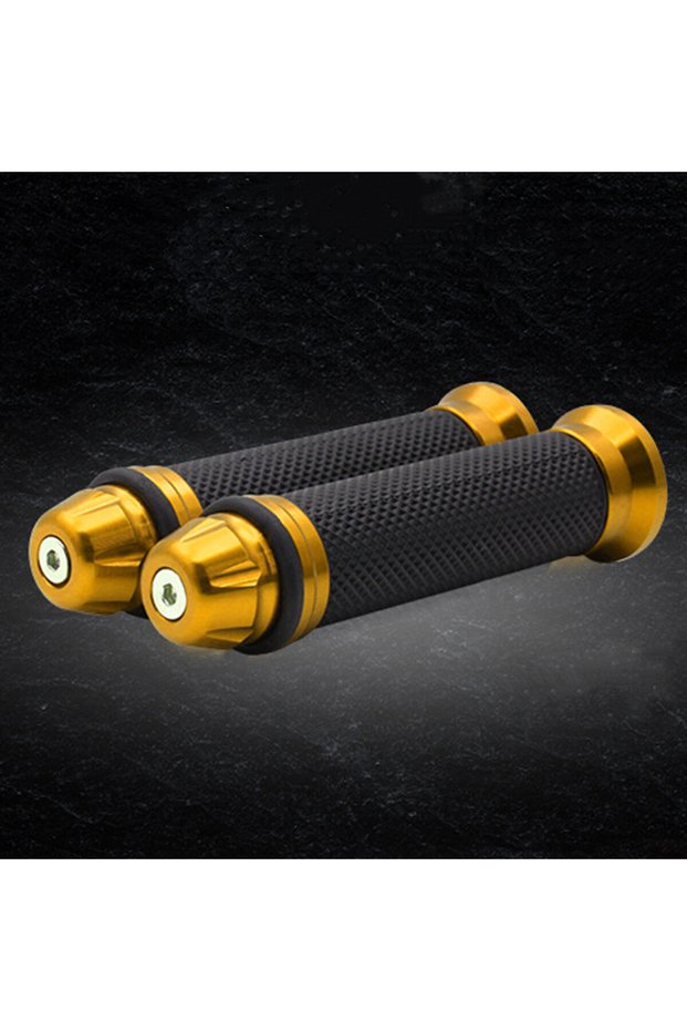 Gold 1 Pair 7/8'' Anti-Slip Motorcycle grips hand Handlebar Bar Grips Bicycle Rubber Mountain Cycle