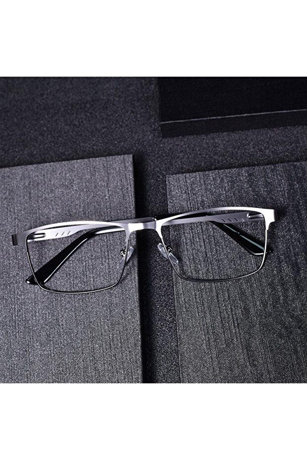 +175 Gun Anti Blue light Reading Glasses for Men Metal Big Frame Readers Magnifier Presbyopia Lens E