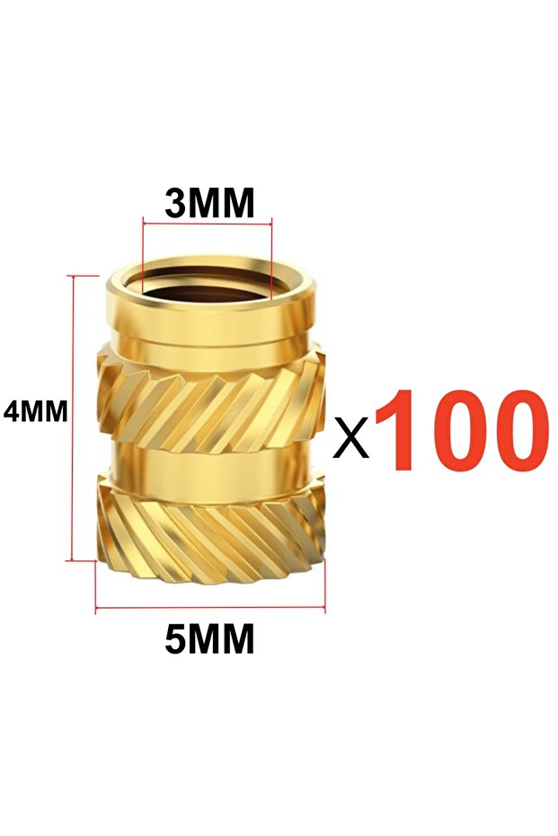 100 قطعة M3X4X5، 50/100 قطعة من صواميل التثبيت الحراري M3 M4 M5، صواميل نحاسية ملولبة ومخرّشة لـ 3