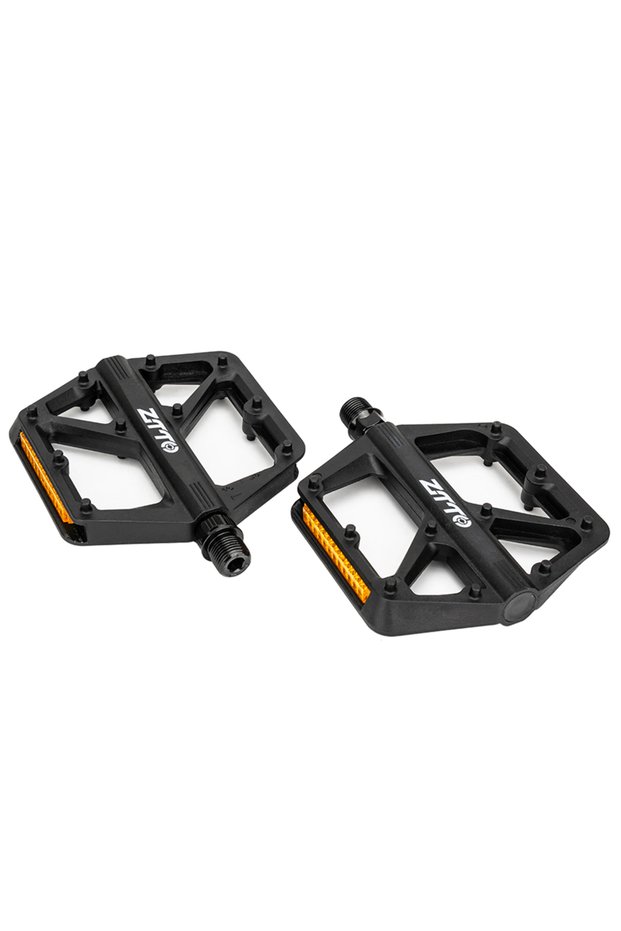 C579A BLACK Economic MTB Flat Bike Pedal Double DU Bushing AM Enduro Road Bicycle Pedal 9/