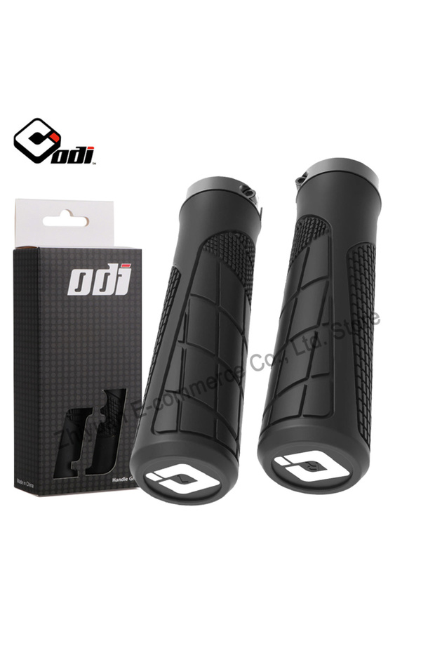 UPGRADE-Black ODI Bicycle Handlebar Grip Lock On Mountain Bike Grip Soft Rubber MTB Cuffs 22.2mm Bic