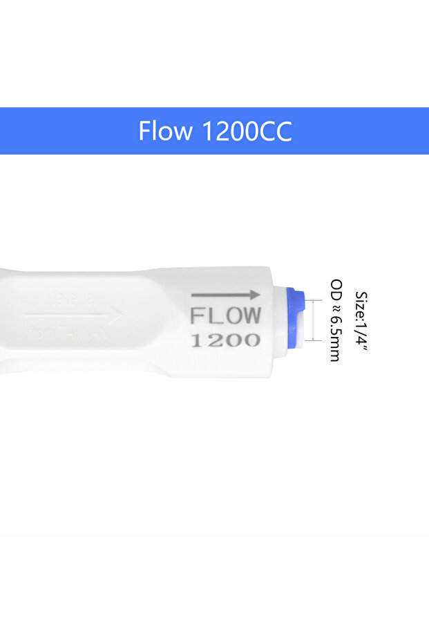 1 PC Flow 1200CC YQBS Waste Water Flow Restrictor 300CC 450CC 800CC 1500CC Regulater 1/4" OD RO Wat