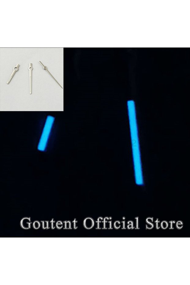 Blue lume fit nh35 Goutent Green Blue Luminous Silver Watch Hands Fit NH35 NH36 PT5000 ETA2836 2824