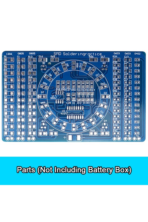 لوحة تدريب على اللحام، لوحة دوائر SMD، مجموعة أدوات مشروع DIY لتركيب مكونات LED الإلكترونية SMT على لوحة PCB
