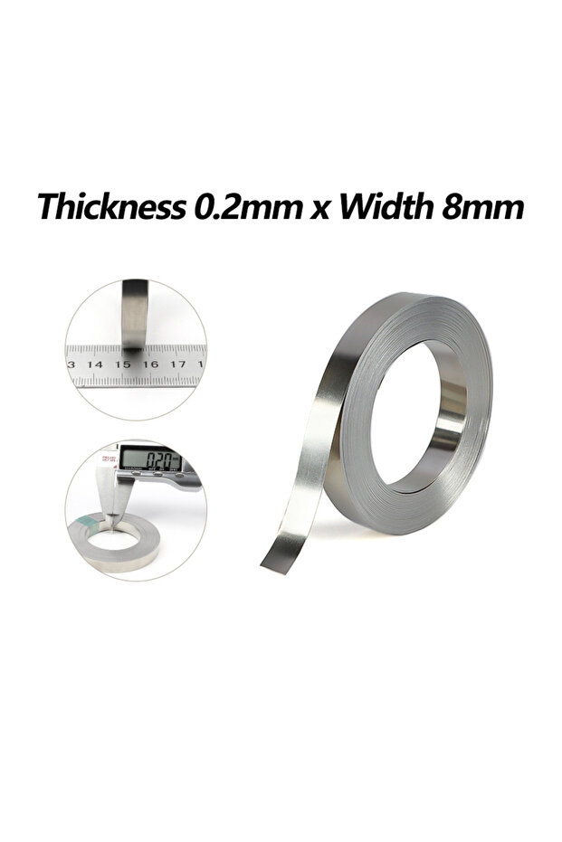 0.2mm x 8mm 1Roll Nickel Plated Steel Strip Belt Spot Welding Machine Battery Welder for 18650 Li-io