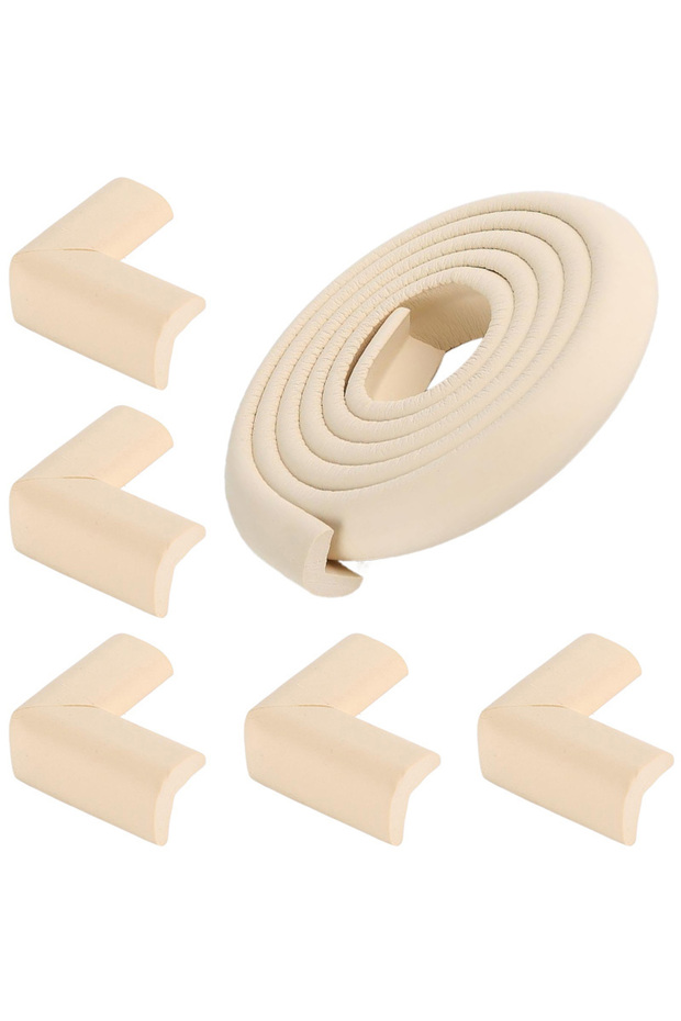Beige Set Baby Safety Table Corner Protector Tape Set Home Furniture Protector Table Guards Cover So