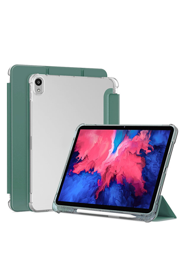 Tab P11 TB-J606F dark green For Tab P11 /P11 Plus 11" TPU Back Stand Tablet Funda For Xiaoxin Pad 1