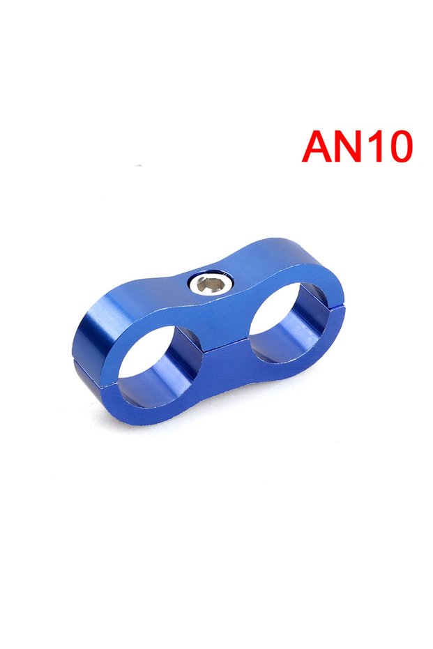 AN10 Blue Universal AN4 AN6 AN8 AN10 AN12 Billet Oil Fuel Water Hose Tube Seprator Divider Clamp Alu