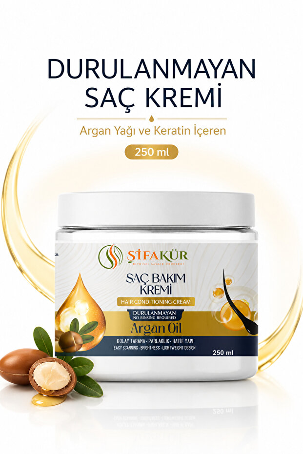Leave-In Hair Conditioner 250 ml Argan Oil Sulfate-Free Easy Combing Cream