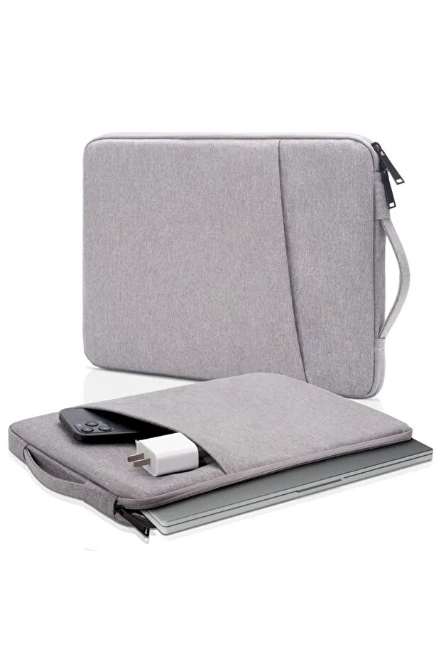 Gray 15.6 inches Simple Plush Laptop Case With Anti Drop and Shockproof 13/14/15/15.6 Inch Laptop Li