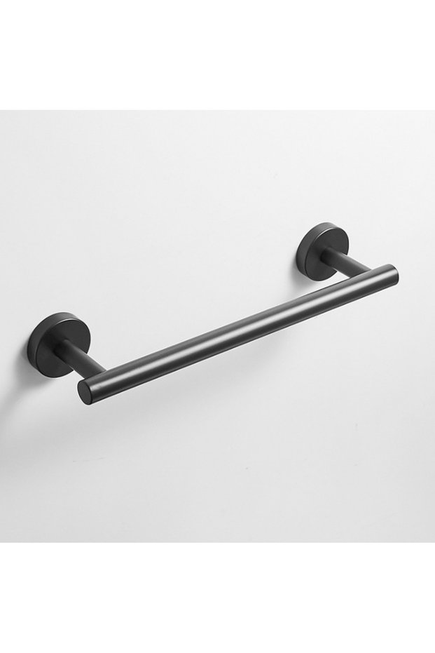 Black 40cm Towel Holder Towel Rails Wall Mount Rack Bathroom Towel Bar 304 Stainless Steel Towel She