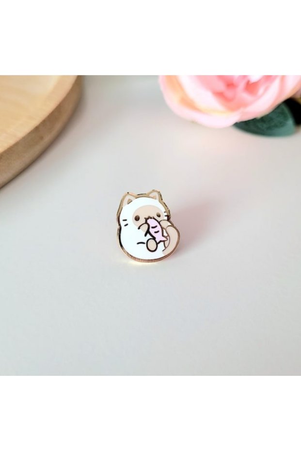 I Cute Tiny Cat Enamel Pins Kawaii Kitten Fish Metal Badge Cartoon Animal Brooch for Jewelry Accesso