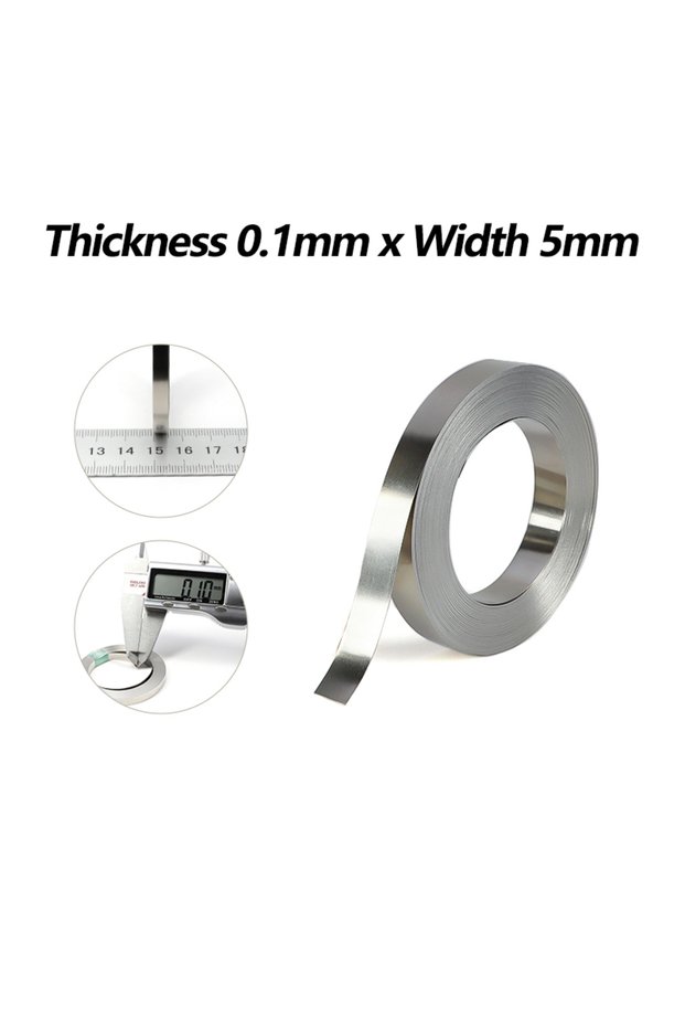 0.1mm x 5mm 1Roll Nickel Plated Steel Strip Belt Spot Welding Machine Battery Welder for 18650 Li-io