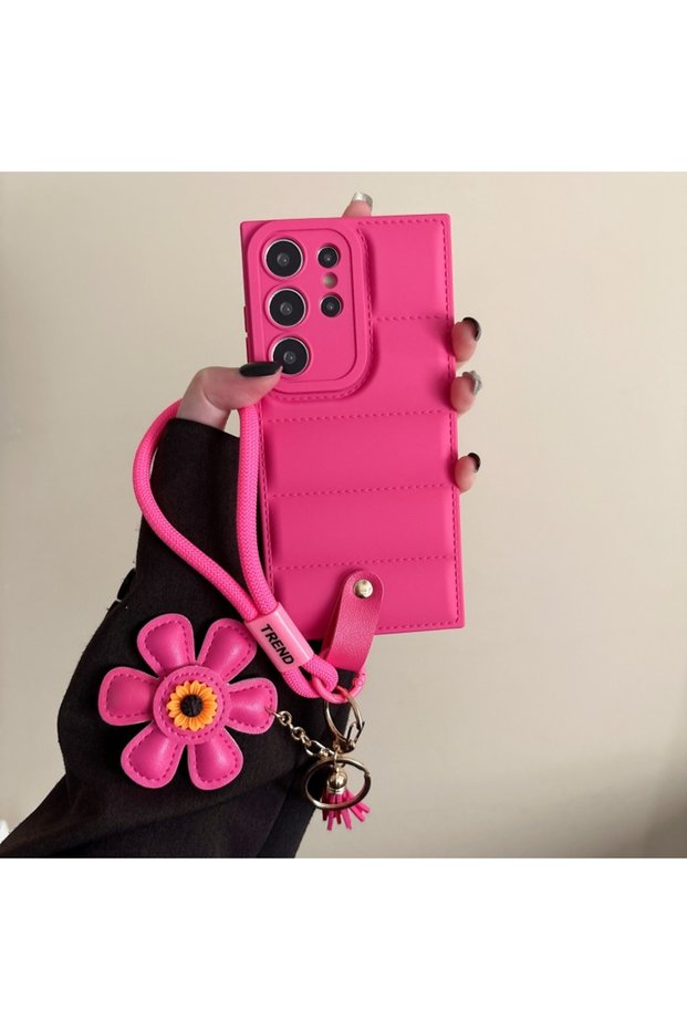 Galaxy S26 Ultra Rose Soft Down Jacket Phone Case for S25 Edge S26 S23 S24 Ultra S22 S21 FE S20 A5