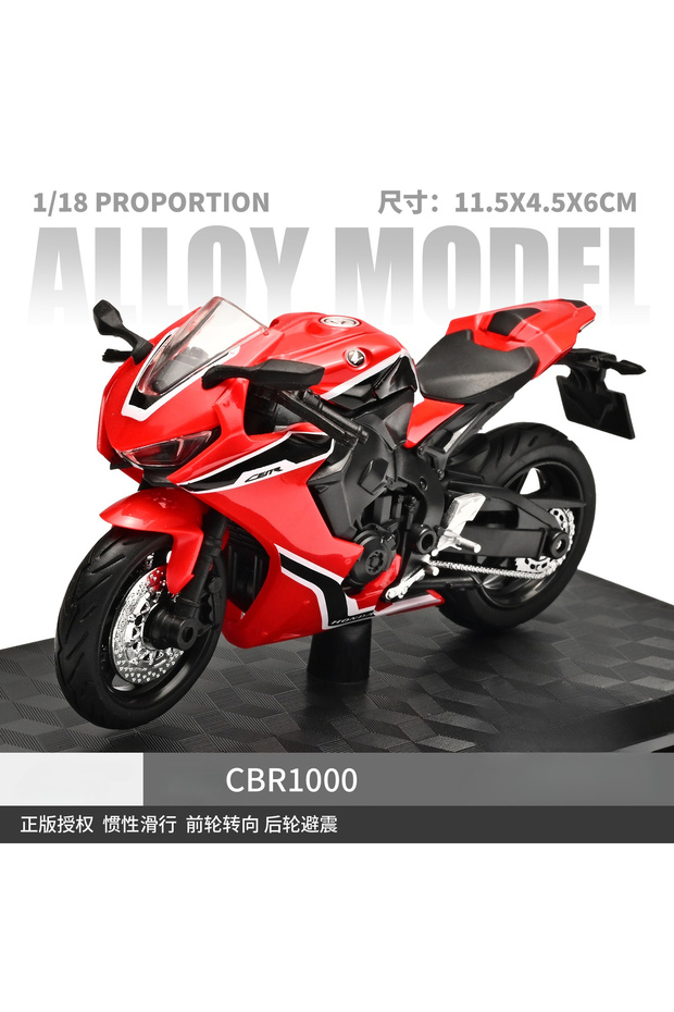 CBR 1000RR Red 1:18 Hayabusa R1 GSX1000R CBR 1000RR Motorcycle Model Toy Vehicle Collection Autobike