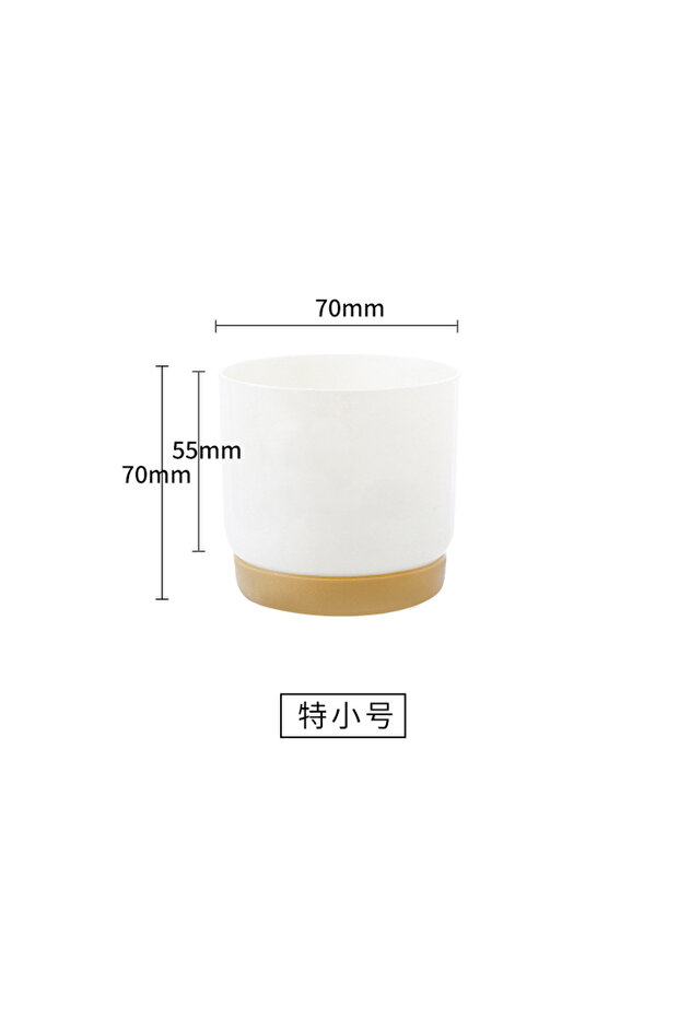Extra small size 2024 Automatic Water Absorption Storage Plastic Flowerpot Round Double-layer Succul