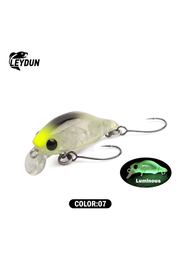 color-07 Leydun Surface Minnow Fishing Lures 30mm 1.5g Floating Shallow Diving Crankbait Fishing Art