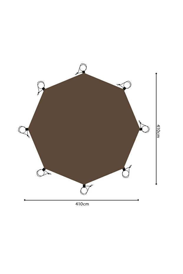 octagonal 4.1x4.1m 4.1x4.1m Large Camping Mat Hexagon Octagon Waterproof Ground Sheet Footprint Picn
