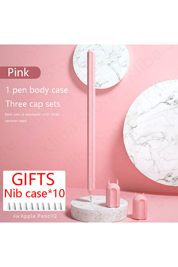 For pencil 2 Pink For Apple Pencil 2/1 Case For iPad Tablet Touch Pen Stylus Cartoon Protective Slee
