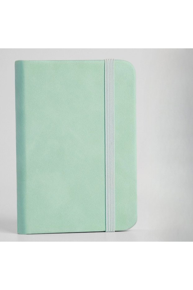 Light green New Portable A7 Notebook Pocket PU Cover Mini Notepad Writing Paper Memo Pad Diary Book