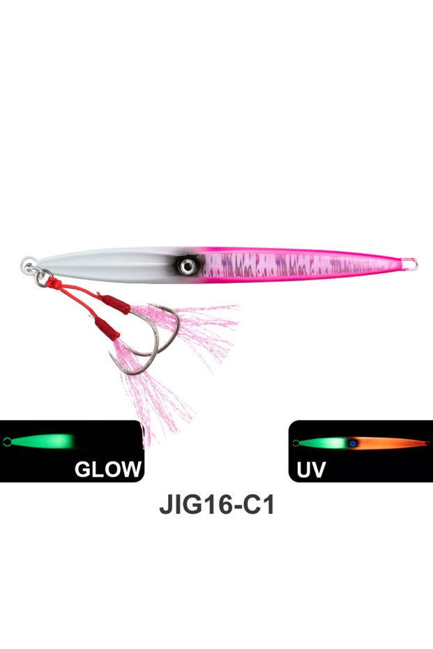 60g J16-Pink TEASER J16 40g-500g Metal Sinking Jigbiat Saltwater Carp Pike Peche Jig Spinner Lure Fi
