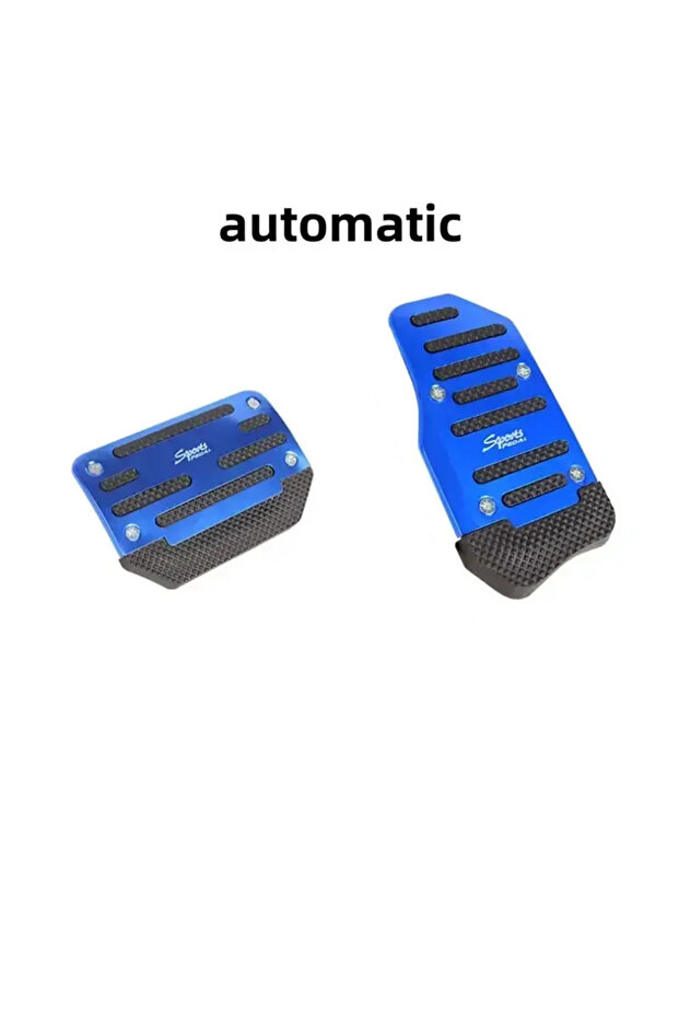 Automatic-Blue Universal Non-Slip Aluminum Manual Transmission Kit Automobile Vehicle Car Pedal Cove