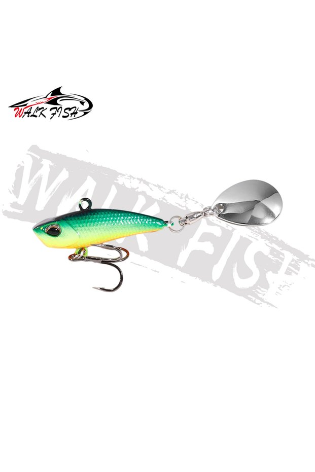 32mm 11g G 7 WALK FISH 7g 11g 15g 21g Spinner Bait Metal VIB Fishing Lure Rotating Tail Vibration Se