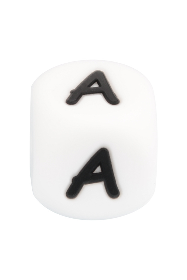 12mm A Lofca 100Pcs 12MM Silicone Letter Beads Silicone Beads Loose Beads Food Grade DIY Bracelet Ne