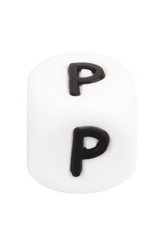 12mm P Lofca 100Pcs 12MM Silicone Letter Beads Silicone Beads Loose Beads Food Grade DIY Bracelet Ne