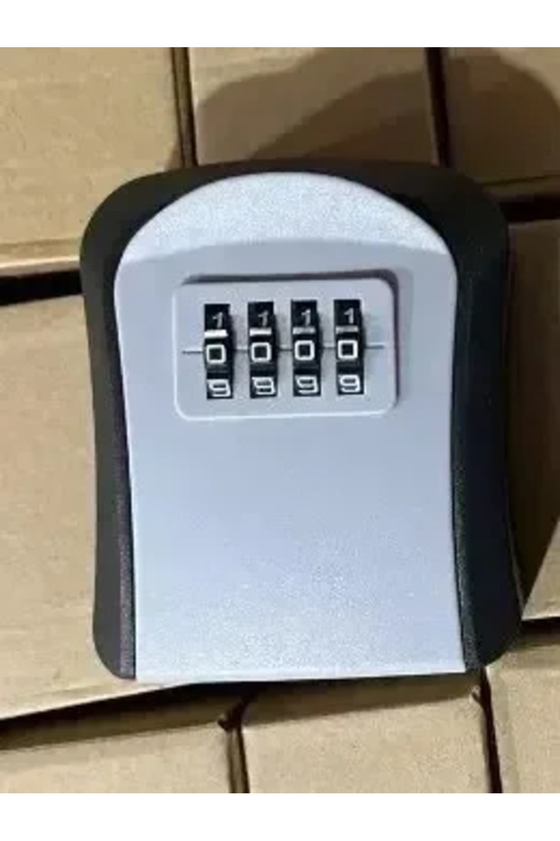 Gray Medium Key Keeper Combination Lock Wall Mounted Waterproof 4 Digits Passwords 5 Keys Storage Bo