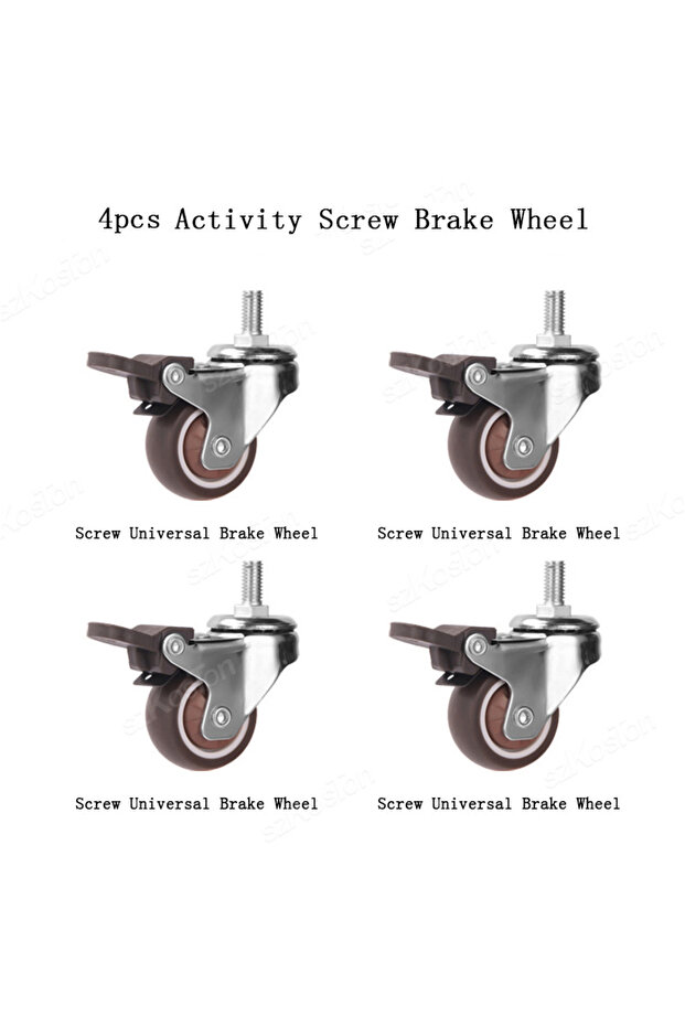 2 inch 4 Activity Brake 4pcs Furniture Casters Wheels Soft Swivel Caster Quite Roller Wheels for Tr