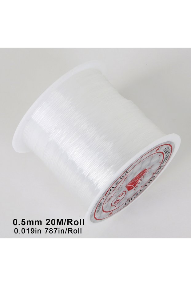 style7 1roll Clear Invisible Nylon Monofilament Fishing Line - Strong & Durable for DIY Crafts, Jewe