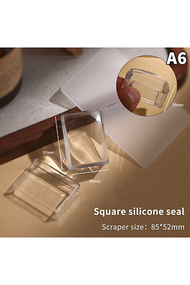 A6 Silicone Nail Stamping Plates Pure Clear Jelly Nails Art Stamper Scraper Set Print Silicone Marsh