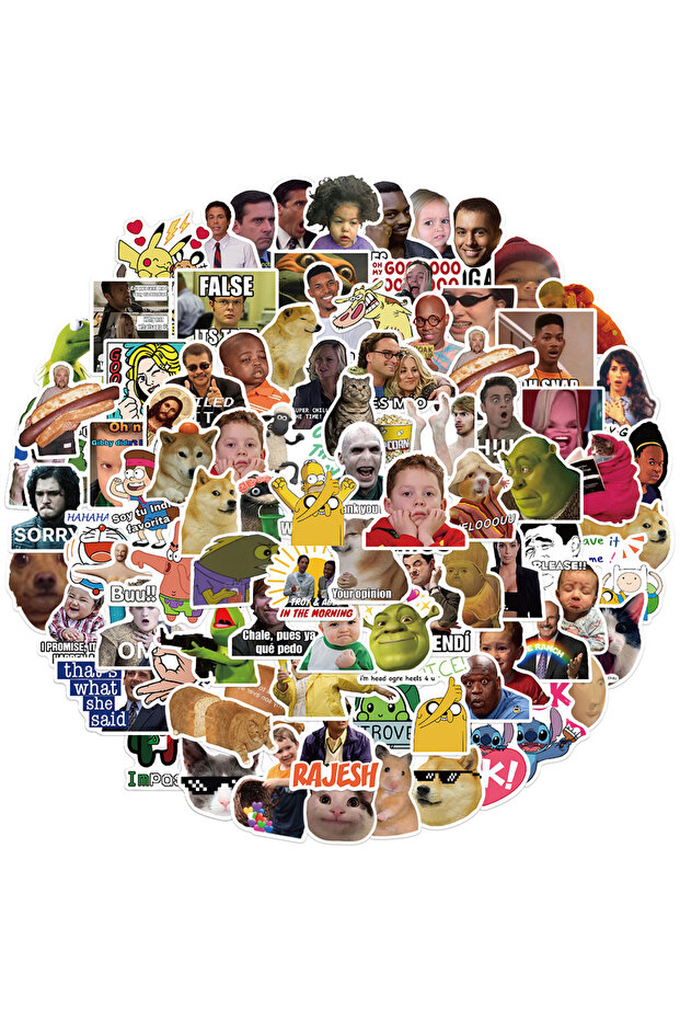 50PCS 50/100pcs Funny Meme Graffiti Stickers Vinyl Waterproof for Laptop Phone Case Notebook Water B