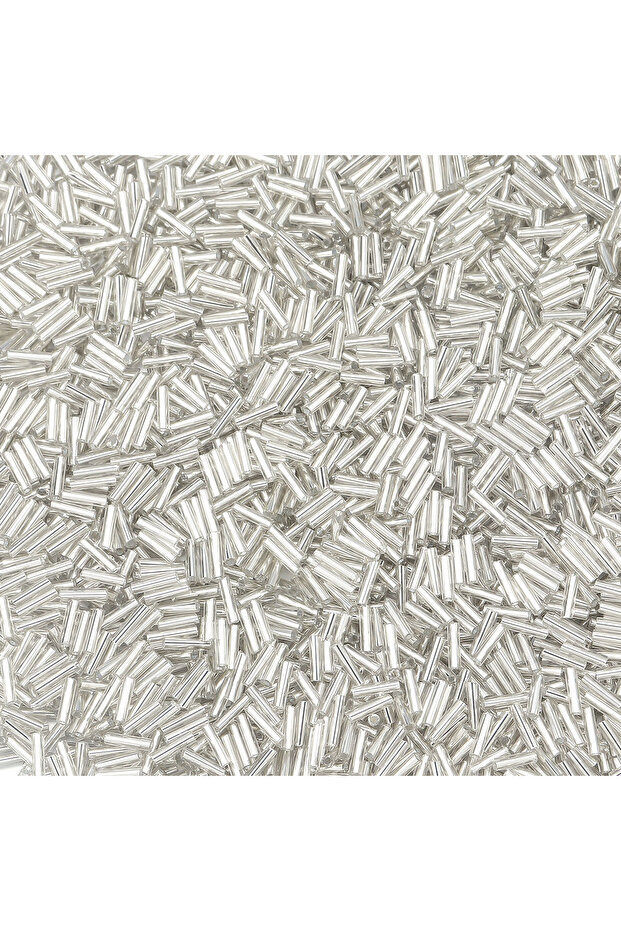 10g approx 225pcs Silver 10g/pack 2mm Glass Seed Beads Colorful Cylindrical Tube Shape Loose Beads F