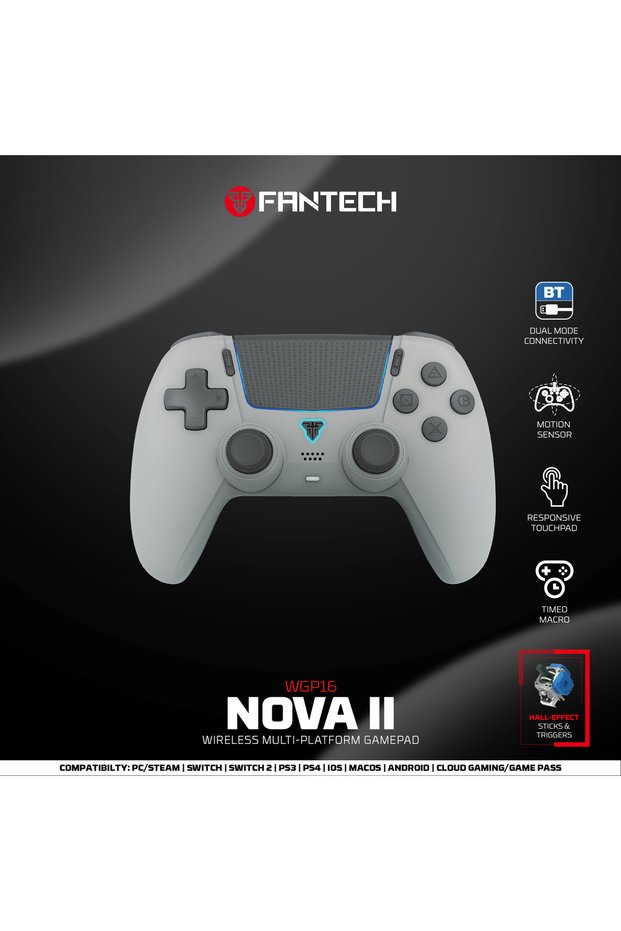 وحدة تحكم لاسلكية WGP16 GARY FANTECH NOVA II مع عصا تحكم هول وزر تأثير وسماعة مدمجة
